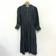 サニーレーベル フィットフレアデニムワンピース シャツワンピース 低身長さん向S