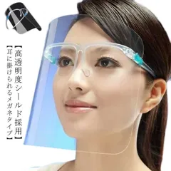 フェイスシールド メガネタイプ マスク 眼鏡型 取り替え メガネ型 5点セット フェースシールド めがね 眼鏡型 高品質 医療用 フェイスガード フェイスカバー 接客業 医療 簡易式 水洗い 透明シー xzjhkup#