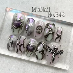 ネイルチップ Y2k 韓国 地雷系 量産型 派手 ゴテゴテ ピンク