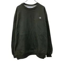 Champion 無地 スウェット トレーナー 2XL アーミーグリーン チャンピオン 裏起毛 ワンポイント刺繍ロゴ 古着卸 アメリカ仕入 a709-5505