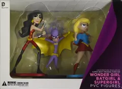 【中古】フィギュア ワンダーウーマン＆バットガール＆スーパーガール 3体セット 「スーパーベストフレンドフォーエヴァー」 PVCスタチュー SDCC2013限定