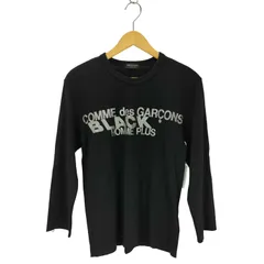 コムデギャルソンオムプリュス COMME des GARCONS HOMME PLUS 02AW 四つの黒期 ロゴプリントウールカットソー archive メンズ 表記無 