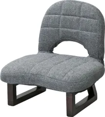 Color:グレー AZUMAYA 背もたれ付正座椅子 ポリエステル グレー色 LSS-23GY