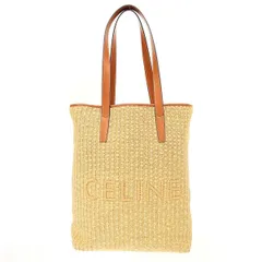 CELINE セリーヌ ラフィアエフェクトテキスタイル ミュージアムバッグ  ナチュラル タンのサムネイル
