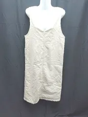 ◇ CIAOPANIC TYPY Vネック ストレッチ シンプル ノースリーブ ひざ丈 ワンピース サイズ1 ベージュ系 レディース E  【1304050036613】