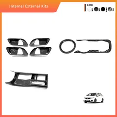 【送料無料】14-19年式本田フィット 内外装パーツ 空調スイッチフレーム 手ブレーキシフトパネル ドアノブ 車標 2点セットZX02週末セール