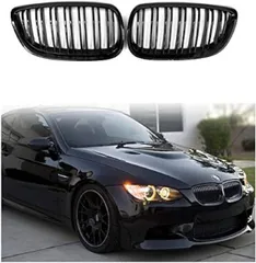 BMW 3シリーズ E92 E93 2006-2009 用 フロント交換用 キドニーグリル ABS 光沢ブラック