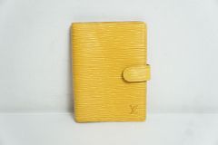 正規 美品 LOUIS VUITTON ルイヴィトン エピ アジェンダ ミニ 手帳カバー スケジュール帳 システム手帳 イエロー ca1013 327P★4