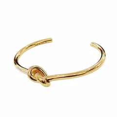 【美品】セリーヌ　ノット エクストラシンブレスレット  バングル　M  ゴール 美品 セリーヌ ノット エクストラシン ブレスレット バングル M