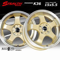 ステルスレーシング K36　15x5.5J　軽四用/人気のスーパーディープリム!!　Hankook 165/55R15R タイヤ付4本セット