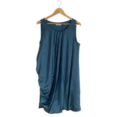 RE171 ROSETIARA ドレスワンピース　グリーン 46 大きいサイズ 光沢感 3XL