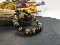 パワーストーン ブレスレット タイガーアイ  天然石ブレス （シルバー）レディース 女性  数珠ブレス 開運 プレゼント ギフト  [4]