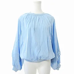 トラッゾドンナ Torrazzo Donna ブラウス シャツ 長袖 袖コンシャス サックスブルー 0220のサムネイル