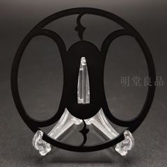 BK0139　日本刀装具　刀鍔　透し　鉄地　透　鍔　刀剣美術　重量：約42G