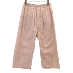 新品 泥棒日記 日本製 チェック ステテコ コットンパンツ 小 レッド dorobou nikki クロップド メンズ