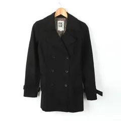 ミッシェルクラン トレンチコート ショートトレンチ コットン100% アウター 黒 レディース 40サイズ ブラック MICHEL KLEIN 【中古】