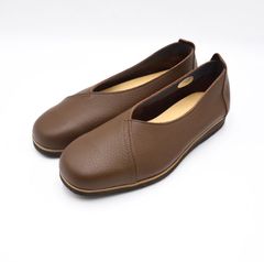 フィグリーノ 23.0cm レディースシューズ Vカット mer0190 ブラウン 茶 sp102 本革