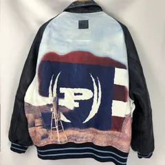 美品!FATロゴワッペンスタジャンFAT（XL） ネイビーホワイト/オーバサイズ 美品!FATロゴワッペンスタジャンFAT（XL） ネイビーホワイト