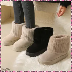 送料無料 ムートンブーツ 厚底 裏起毛ブーツ 冬靴 レディース ショートブーツ あったか カジュアル 美脚 フラットヒール もこもこ おしゃれ 大人可愛い 通学 疲れない靴 人気 暖かいブーツ 保温 防寒ブーツ 韓国ファッション靴