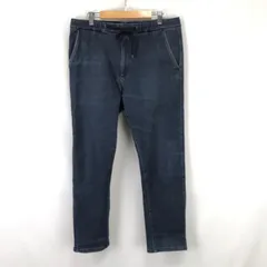 417 EDIFICE【エディフィス】 デニム調/イージーパンツ/メンズ【size:L/股下74cm/青/blue】ズボン/ボトムス/ストレッチ/Pants/Trouser◆BJ017-dのサムネイル