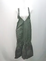 ◇ Bab バブ ミリタリー ワークギャザージャンパースカート ナイロン ロング丈 ワンピース サイズM カーキ レディース E 【1307120008909】