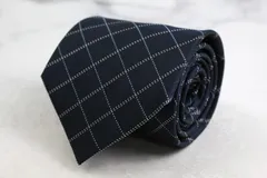 ニューコレクションスタジオ ブランド ネクタイ チェック柄 ドット 格子柄 シルク PO メンズ ネイビー NEW COLLECTION STUDIO 【中古】