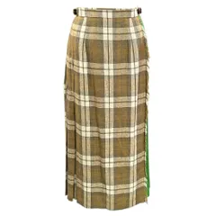 オニールオブダブリン Oneil of Dublin クラシックコンビロングキルトラップスカート 麻100％ 104-83 カラー:NEPHL/EMLDL サイズ:8