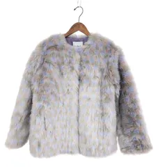 未使用品 molliolli   フェイクファーコート サイズ:S  マルチカラー アクリル レディース 　241011010905