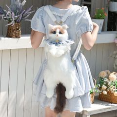 Chongker リアル猫型リュック ラグドール ぬいぐるみバッグ - メルカリ