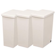 WH 3P ホワイト無地 3L 3L ふた付き ゴミ箱 3個組 Kougyou 平和工業Heiwa