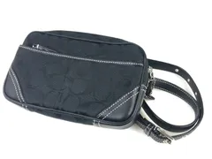 コーチ　COACH　シグネチャー　ウエストポーチ　ウエストバック　黒/ブラック　メンズ　レディース　送料無料