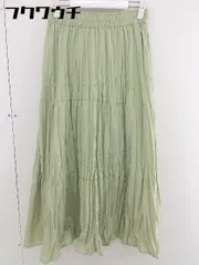 ◇ nano universe ナノユニバース ロング ギャザー スカート サイズ F グリーン レディース  【中古】 【1201130003599】