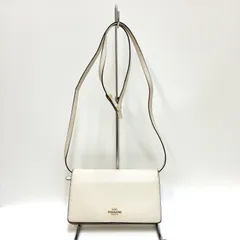 ＊COACH＊コーチ 　ショルダーウォレット　お財布バッグ　 レザーショルダーバッグ　白系色　＃