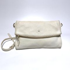 ケイトスペードニューヨーク ショルダーバッグ ロゴ ジッピー ホワイト 白 レザー katespade