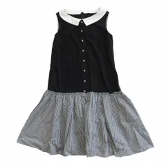 Rene ルネ 22SS ギンガムチェック襟付ワンピース Sapphire cool with check サイズM レディース ブラック 【中古】