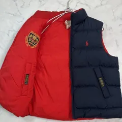 ポロラルフローレン ダウンベスト キッズ大人兼用 リバーシブル 羽毛 B0376