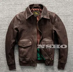BO MIKE RONNY TopGun G1フライトジャケット ダークブラウン タグ付き 極美品 BO MIKE RONNY G-1 フライトジャケット シボ革