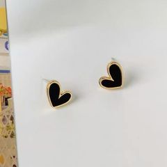 ステンレスハートピアス　アクセサリー　金属アレルギー対応　INS　デザイン　18Kコーティング