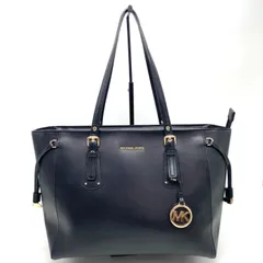 【中古】良品 MICHAEL KORS マイケルコース ロゴ レザー トート バッグ eY06156A
