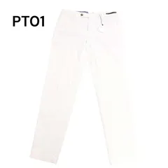 未使用★ PT01 ピーティーゼロウーノ 通年 スキニーフィット★ ストレッチ チノ スラックス パンツ Sz.46 メンズ 白