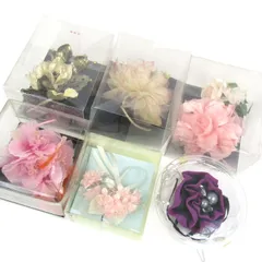 髪飾り/ブローチ 6点セット ヘアアクセサリー フラワーモチーフ まとめて 大量 レディース 【中古】