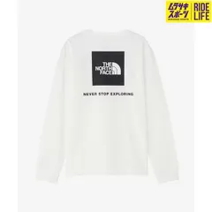 【ムラサキ公式】THE NORTH FACE ザ・ノース・フェイス レディース ロングスリーブバックスクエアロゴティー 長袖 Tシャツ ロンT ホワイト NTW32442 W