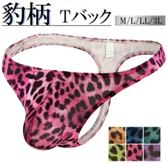  Tバック メンズ ヒョウ柄 豹 セクシー ローライズ 股間ポケット 立体縫製 下着 見せパン 伸縮性抜群 ビキニパンツ M L LL 3L mt7