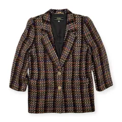 Leilian レリアン 金ボタン ツイード テーラードジャケット 9 /マルチ/レディース