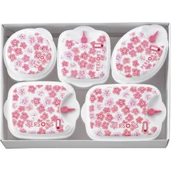 パーソンズフローラル 電子レンジ容器５点セット FL-204 香典返し 満中陰志 御供 粗供養 詰め合わせ ギフト プレゼント 割引 景品 品物 新築祝い 結婚内祝い 出産内祝い ご挨拶 引っ越し 引越し 内祝い 写真入り メッセージカード のし