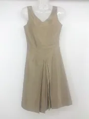 ◇ Harriss ハリス バックジップ ノースリーブ 膝丈 ワンピース サイズ36 ブラウン レディース P  【中古】 【1211150000454】のサムネイル