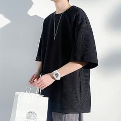 夏服 メンズ tシャツ メンズ 半袖 大きいサイズ 無地 五分袖 速乾性 柔らかい 服 メンズzhongdu01