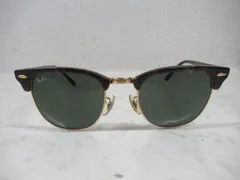 R150　Ray-Ban　CLUBMASTER　レイバン　クラブマスター　RAYBAN　RB3016W0366　サングラス　人気　海外セレブ愛用　定番　メンズ　男女兼用　ユニセックス　中古　used　ケース付　グリーン　ハバナ