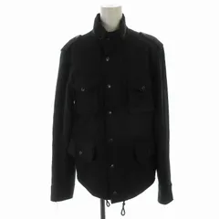 ツモリチサト TSUMORI CHISATO ミリタリーテイスト ジャケット ジップアップ エポレット ウール 無地 黒ブラック 1 S ■MA /MMのサムネイル