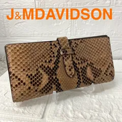 48000から大幅値下げ！【J&M DAVIDSON 】ベージュヘビ革長財布 48000から大幅値下げ！【J&M DAVIDSON 】ベージュヘビ革長財布